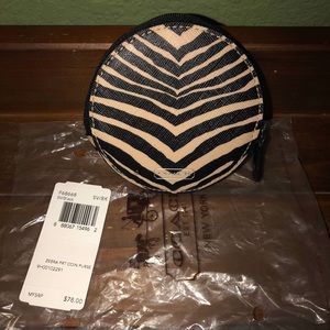 Coach Zebra Round Coin Purse